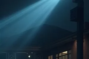 青春剧第九个夏天剧照，海边栈桥上的单车与夕照